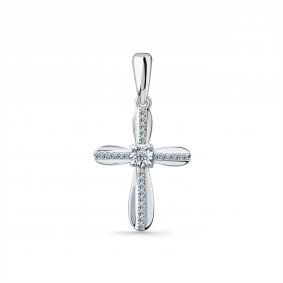 Подвеска из белого золота Мастер Бриллиант 05M8-280260-00-00 с бриллиантом 05M8-280260-00-00 фото