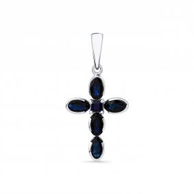 Подвеска из белого золота Мастер Бриллиант 05M8-280287-00-02 с сапфиром 05M8-280287-00-02 фото