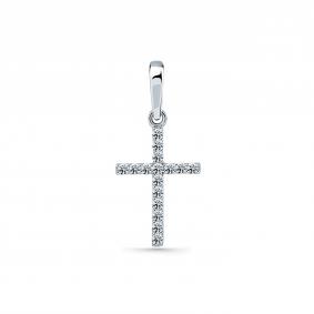 Подвеска из белого золота Мастер Бриллиант 05M8-280344-00-00 с бриллиантом 05M8-280344-00-00 фото