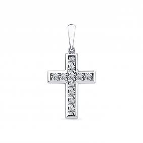 Подвеска из белого золота Мастер Бриллиант 05M8-280367-00-00 с бриллиантом 05M8-280367-00-00 фото