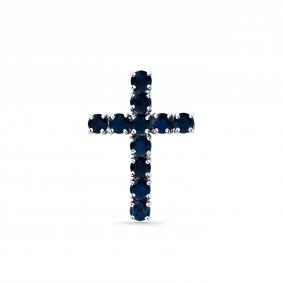 Подвеска из белого золота Мастер Бриллиант 05M8-280391-00-02 с сапфиром 05M8-280391-00-02 фото