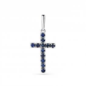 Подвеска из белого золота Мастер Бриллиант 05M8-280405-00-02 с сапфиром 05M8-280405-00-02 фото