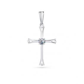 Подвеска из белого золота Мастер Бриллиант 05M8-280410-00-00 с бриллиантом 05M8-280410-00-00 фото