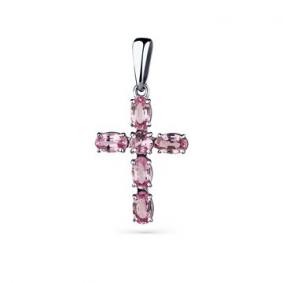 Подвеска из белого золота Мастер Бриллиант 05M8-280417-00-74 с сапфиром 05M8-280417-00-74 фото