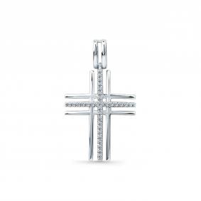 Подвеска из белого золота Мастер Бриллиант 05M8-280458-00-70 с бриллиантом 05M8-280458-00-70 фото