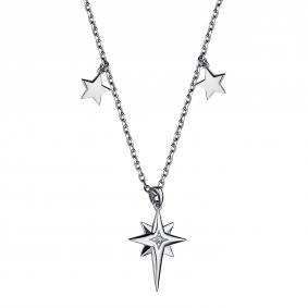 Серебряное колье АЛЬКОР 06-2612/00СВ-00 с фианитом 06-2612/00СВ-00 фото