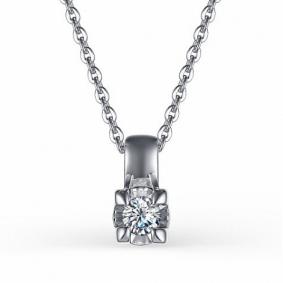 Серебряное колье АЛЬКОР 06-2702/000М-00 с муассанитом 06-2702/000М-00 фото