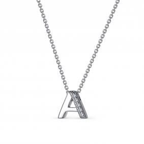 Серебряное колье-буква А АЛЬКОР с фианитом 06-2980/01КЦ-00 06-2980/01КЦ-00 фото