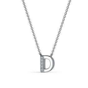 Серебряное колье-буква D АЛЬКОР с фианитом 06-2980/03КЦ-00 06-2980/03КЦ-00 фото
