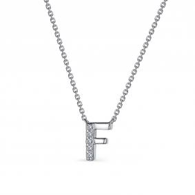 Серебряное колье-буква F АЛЬКОР с фианитом 06-2980/05КЦ-00 06-2980/05КЦ-00 фото