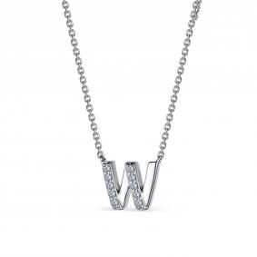 Серебряное колье буква W АЛЬКОР с фианитом 06-2980/11КЦ-00 06-2980/11КЦ-00 фото