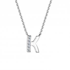 Серебряное колье-буква K АЛЬКОР с фианитом 06-2980/12КЦ-00 06-2980/12КЦ-00 фото