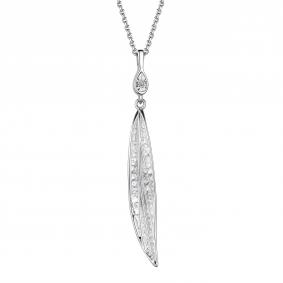 Серебряное колье АЛЬКОР 06-3278/000Б-00 с бриллиантом 06-3278/000Б-00 фото