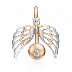 Золотой пирсинг в пупок Platina с фианитом 06-3316-00-401-1110-03 06-3316-00-401-1110-03 фото