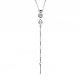 Серебряное колье АЛЬКОР с золотой накладкой и бриллиантом 06-3528/000Б-00 06-3528/000Б-00 фото