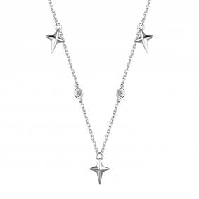 Серебряное колье АЛЬКОР 06-3532/00СВ-00 с фианитом 06-3532/00СВ-00 фото