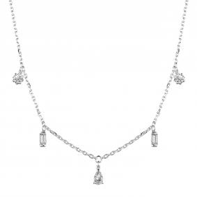 Серебряное колье АЛЬКОР 06-3533/00КЦ-00 с фианитом 06-3533/00КЦ-00 фото