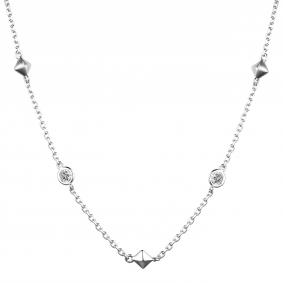 Серебряное колье АЛЬКОР 06-3536/00СВ-00 с фианитом 06-3536/00СВ-00 фото