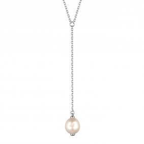 Серебряное колье АЛЬКОР 06-3659/00ЖБ-00 с жемчугом 06-3659/00ЖБ-00 фото