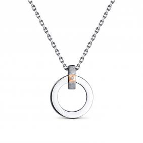 Серебряное колье АЛЬКОР с золотой накладкой и бриллиантом 06-3894/000Б-00 06-3894/000Б-00 фото