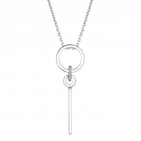 Серебряное колье АЛЬКОР 06-3958/00КЦ-00 с фианитом 06-3958/00КЦ-00 фото