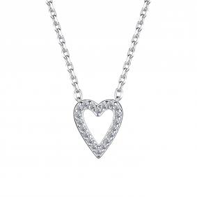 Серебряное колье АЛЬКОР 06-4065/00КЦ-00 с фианитом 06-4065/00КЦ-00 фото