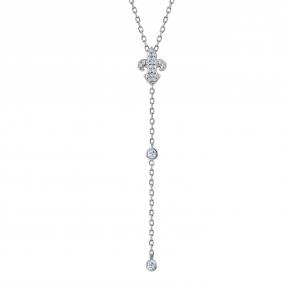 Серебряное колье АЛЬКОР 06-4456/00СВ-00 с фианитом 06-4456/00СВ-00 фото