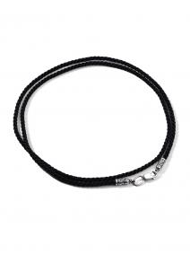 Текстильный шнурок с замком из черненого серебра АЛЬКОР 06-4651/0000-09 06-4651/0000-09 фото