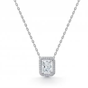 Серебряное колье АЛЬКОР 06-4769/00БТ-00 с фианитом 06-4769/00БТ-00 фото