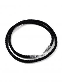 Текстильный шнурок с замком из черненого серебра АЛЬКОР 06-4818/0000-09 06-4818/0000-09 фото