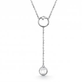 Серебряное колье АЛЬКОР 06-4825/00ГХ-00 с горным хрусталём 06-4825/00ГХ-00 фото