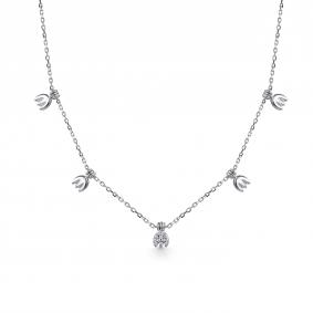 Серебряное колье АЛЬКОР 06-4945/00КЦ-00 с фианитом 06-4945/00КЦ-00 фото