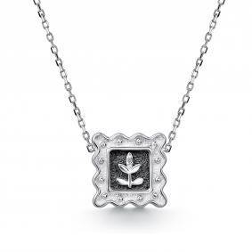 Серебряное колье АЛЬКОР 06-4955/00КЦ-17 с фианитом 06-4955/00КЦ-17 фото