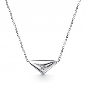 Серебряное колье АЛЬКОР 06-5049/000Б-00 с бриллиантом 06-5049/000Б-00 фото