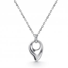 Серебряное колье АЛЬКОР 06-5359/000Б-00 с бриллиантом 06-5359/000Б-00 фото