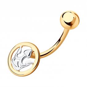 Золотой пирсинг в пупок SOKOLOV 060206 060206 фото