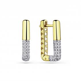 Серьги из лимонного золота Мастер Бриллиант 06M002-0605-0001-021 с фианитом 06M002-0605-0001-021 фото