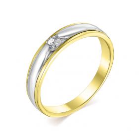 Кольцо из лимонного золота Мастер Бриллиант 06M1-101-247 с бриллиантом 06M1-101-247 фото