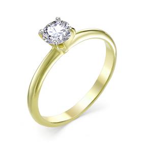 Помолвочное кольцо из лимонного золота Мастер Бриллиант с бриллиантом 06M1-105-862/2 06M1-105-862/2 фото