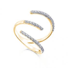 Кольцо из лимонного золота Мастер Бриллиант 06M1-106-488 с бриллиантом 06M1-106-488 фото