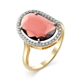 Кольцо из лимонного золота Мастер Бриллиант 06M1-106-541-18/2 с бриллиантом и турмалином 06M1-106-541-18/2 фото