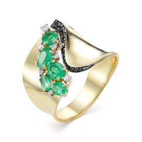 Кольцо из лимонного золота Мастер Бриллиант 06M1-106-595-01 с бриллиантом 06M1-106-595-01 фото