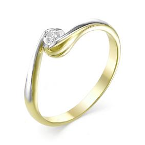 Помолвочное кольцо из лимонного золота Мастер Бриллиант с бриллиантом 06M1-106-692 06M1-106-692 фото