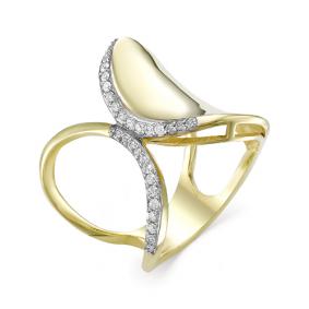 Кольцо из лимонного золота Мастер Бриллиант 06M1-106-697 с бриллиантом 06M1-106-697 фото