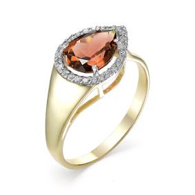 Золотое кольцо Мастер Бриллиант с бриллиантом и турмалином 06M1-106-725-18 06M1-106-725-18 фото