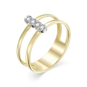 Кольцо из лимонного золота Мастер Бриллиант 06M1-106-801 с бриллиантом 06M1-106-801 фото