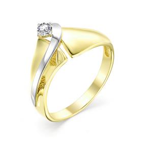 Кольцо из лимонного золота Мастер Бриллиант 06M1-106-842 с бриллиантом 06M1-106-842 фото