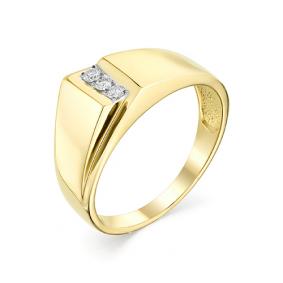 Кольцо из лимонного золота Мастер Бриллиант 06M1-106-854 с бриллиантом 06M1-106-854 фото