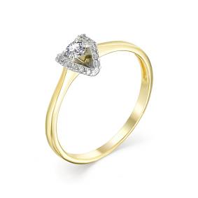 Кольцо из лимонного золота Мастер Бриллиант 06M1-106-861 с бриллиантом 06M1-106-861 фото