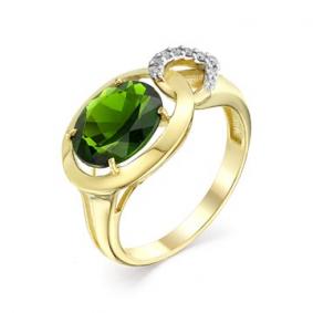 Кольцо из лимонного золота Мастер Бриллиант 06M1-106-866-37 с бриллиантом и турмалином 06M1-106-866-37 фото